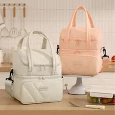 Bolsa Térmica Dupla Camada Grande para Marmita e Lancheira, Ideal para Trabalho e Piquenique