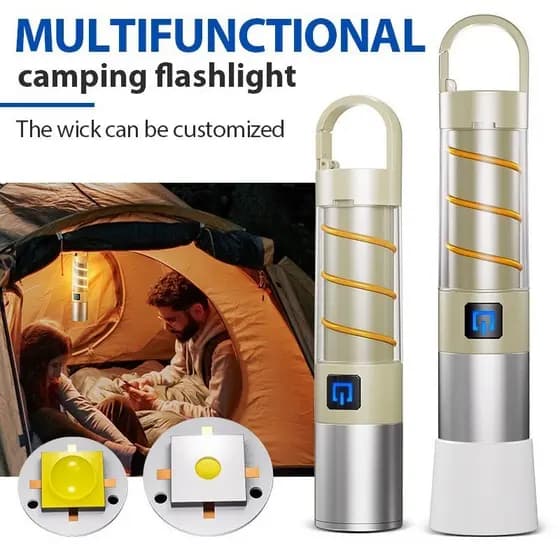 Mini Lanterna Tática Com Led E Zoom Forte Multifuncional Lanterna Recarregável Ao Ar Livre Camping