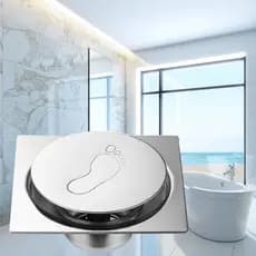 Ralo Click Inteligente 10x10cm ralo de banheiro inteligente Cromado Inox Banheiro lavabo veda cheiro