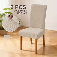 KIT 2 PCS Capa de Cadeira Elastica Lavavel Decorativa para Sala de Jantar Protecao e Ajuste Universal