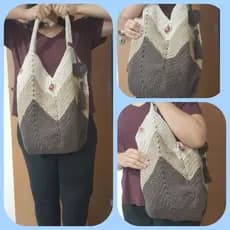 Bolsa Feminina em Crochê/Praia/Casual/Tamanho Médio