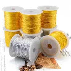 Linha Cordão Brilhante Metalizado 25M Decoração Artesanato