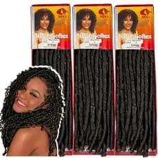 Kit 3 Cabelo Nina Softex Cacheado Crochet Braid