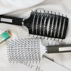 Escova Cabelo Desembaraçadora Raquete Vazada