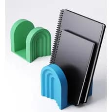 Suporte Livros ORGANIZADOR LIVROS CADERNOS AGENDAS Plastico Organizador de Mesa Escritorio Minimalista Impressao 3d