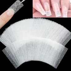 Fibra de Poliéster para Unha em Gel – Seda Não Tecida para Alongamento com Fiberglass, Manicure Francesa e Gel Builder