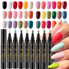 caneta esmalte para unhas 3 Em 1 Passo Caneta Verniz De Unhas Um Unha Gel Polonês Fácil De Usar UV Pintura Cola