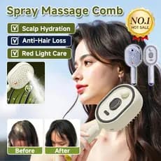 Escova a vapor para cabelo, Pente De Alisamento Antiestático Airbag Massagem Limpo Spray Óleo De Cabelo Elétrico