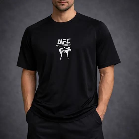 Camisa DryFit Premium UFC 01 - Ideal Para Treinos, Academia, Corrida, Crossfit, Uso Casual