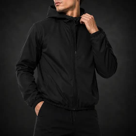 Corta Vento impermeável Masculino com Capuz e Bolso