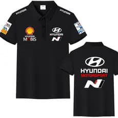 HUYNDAI Hyundai Motor WRC Racing Team POLO Camisa Divisão De Alto Desempenho Masculina Casual Manga Curta 313