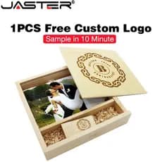 JASTER 17X17 CM Big Box USB Flash Drive 128GB Presente De Casamento 2.0 Memory Stick 64GB Free Custom Logo Pen Drives 32