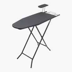 Tábua Mesa de Passar Roupa Reforçada C/Passa Mangas Preta