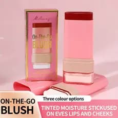 Molianji Blush Stick Natural Nude Maquiagem Contorno Iluminando Tez Rouge Blush on-the-go pincel Blush