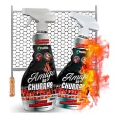 Kit 2 Limpador Multiuso 500ml Grelha Churrasqueira Fogão Forno Exaustor Espeto Box Piso Micro Ondas