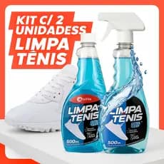 Kit 2 Limpa Tênis 500ml | Tira Manchas Sujeira Encardido | Limpador Sapatos Cadarços Solado Imediato