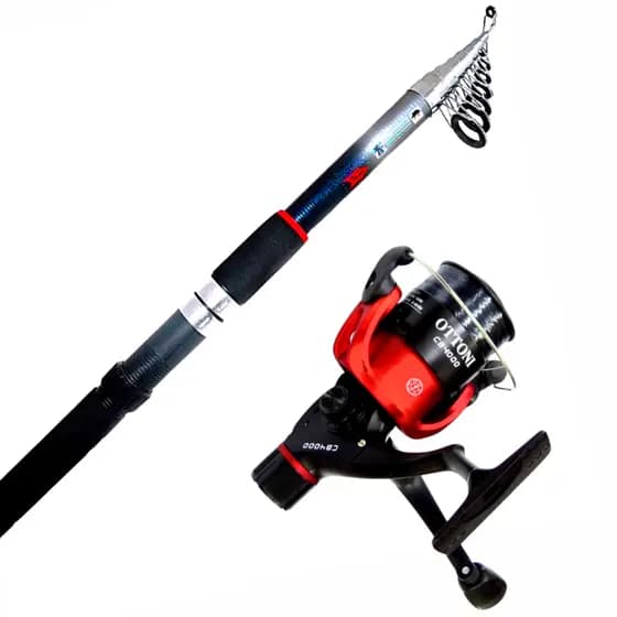 Kit Pesca Completo Vara 4,20m Retrátil Molinete Grande 4000 Linha Monolifamento Pescaria Resistente