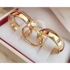 Par de alianças Casamento e Noivado Banhadas a Ouro 18k 6mm / 4mm Trabalhadas Moedas antigas Oferta Modelo Novo Lançamento