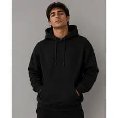 Blusa de Moletom Liso com Capuz Canguru Adulto Infantil Masculino Feminino Inverno