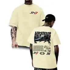 Camiseta oversized SVJ Lamborghini Confortavel Unissex 100% Algodão Estampada Em DTF