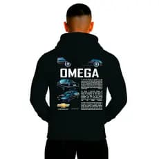 Moletom Unissex Estampa Em DTF Para Amantes De Carros Omega Modelo Casual