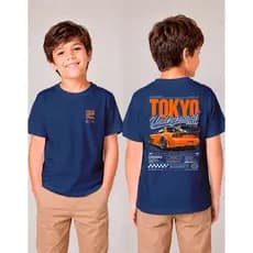 Camiseta Infantil Streetwear Tokyo Underground Estampa Exclusiva