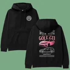 Moletom Golf Gti Unissex P Sair Streetwear Estampa Em DTF Confortavel Para o Frio