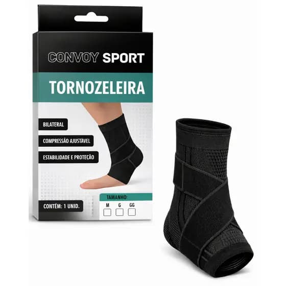 Tornozeleira Esportiva de Compressão Ajustável Estabilidade, Proteção e Conforto Futevôlei Academia!