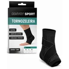 Tornozeleira Esportiva de Compressão Ajustável Estabilidade, Proteção e Conforto Futevôlei Academia!