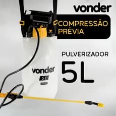 Pulverizador 5 Litros, 2L e 1,5L Agrícola Leve Jato Regulável Alça lateral Jardinagem - VONDER