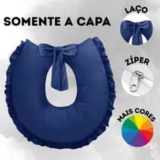 Capa Para Almofada de Amamentação Travesseiro De Apoio Gestantes com Babados Lisas Menino Menina