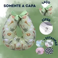Capa Para Almofada De Amamentação Travesseiro de Apoio Gestante Menino Menina Bebe Varias Estampas