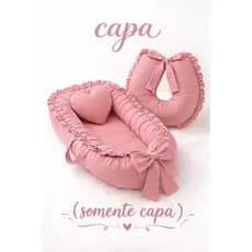 Capas Ninho Redutor de Berço E Almofada De Amamentação Laço E Zíper