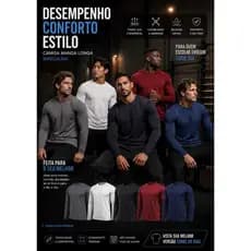 Kit 5 Camiseta Dry Fit Manga Longa Lisa,Moda Masculina Casual e  Esportiva para Academia Exercícios Físicos