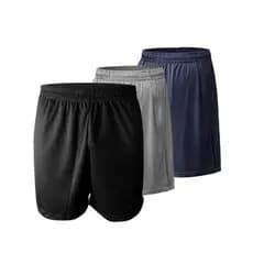 Kit 3 Bermudas Futebol Masculina Poliéster com Elástico Cordão Interno Sem Bolso Moda Esporte