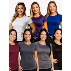 Kit 68 Camisetas Baby Look Feminina Moda Fitness Esportiva Dry Fit Casual Treino Academia Esportes