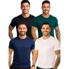 Kit 25 Camisetas Masculinas Dry Fit Moda Esportiva Casual Exercícios Academia Treino Esportes
