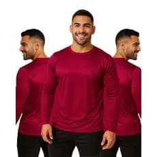 Kit 3 Camiseta Masculina Dry Fit Manga Longa Segunda Pele Moda Esportiva