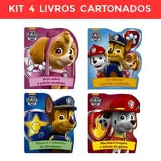 Kit 4 livros cartonado Patrulha Canina
