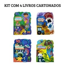 Kit 4 livros Cartonados - Divertido Livrinho para Explorar