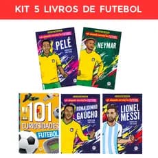 Kit 5 Livros Os Maiores Astros do Futebol - Lionel Messi, Ronaldinho Gaúcho, Pelé,Neymar