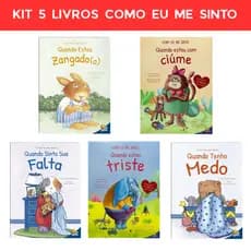 Kit 5 Livros Como eu me sinto - Triste, Zangado, Falta, Ciúme, Medo