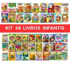 Kit 48 Livros de Historias Infantis - Clássicos - Fabulas - Fazendinha - Turma do Paraiso - Dino - Amigos do Criador