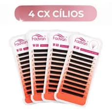 Kit 4 Cilios Fadvan 5DW Extensão de Cílios 0,07D Fio Volume Arabe Egipcio