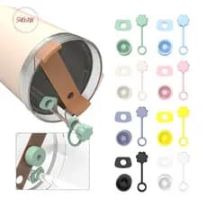 Conjunto De Tampas À Prova De Derramamento De Silicone, tampa de canudo Compatível Com Copo Quencher SUGAW
