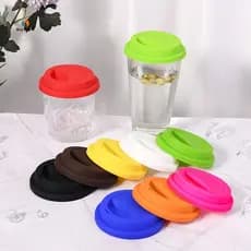 Tampa Do Copo De Café Da Garrafa De Água Silicone Caneca Copos Tampas De Vedação Garrafas Acessórios