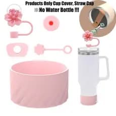 Conjunto Capa Protetor De Silicone Garrafa D ' Água, Tampa De canudo de 10mm, Bota De Garrafa de água de Silicone SUGAW