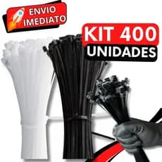 KIT Jogo 400 Enforca Gato Abraçadeira de Nylon Braçadeira Cintas Plásticas Super Resistente Presilha para Fios