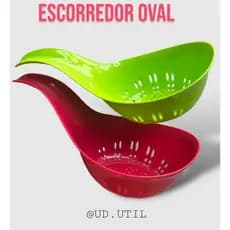 Kit com 02 Escorredores Oval Pequeno Frutas Legumes Vegetais