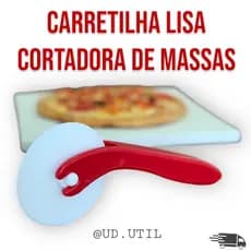 Carretilha Lisa Cortadora De Massas – Cortador de Pizza Multiuso Para Pizza Massas e Pasta